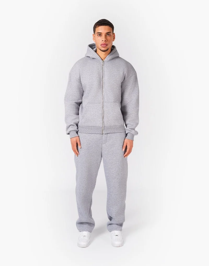 TRACKSUIT SET ZIP-HOODIE (GREY MELANGE)