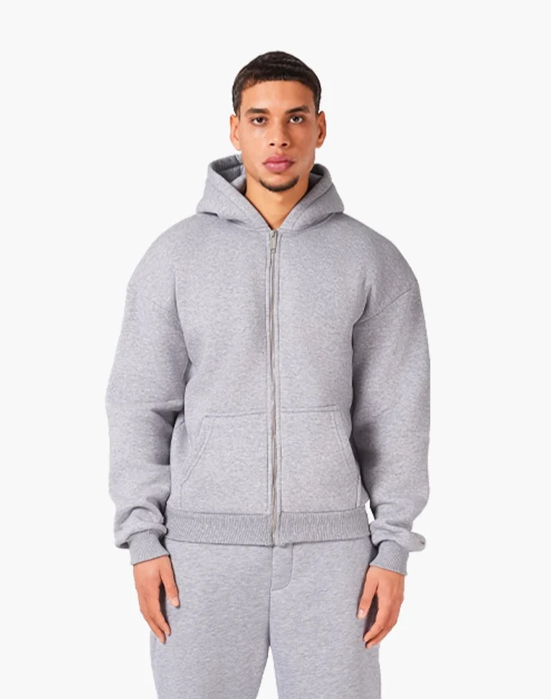 TRACKSUIT SET ZIP-HOODIE (GREY MELANGE)
