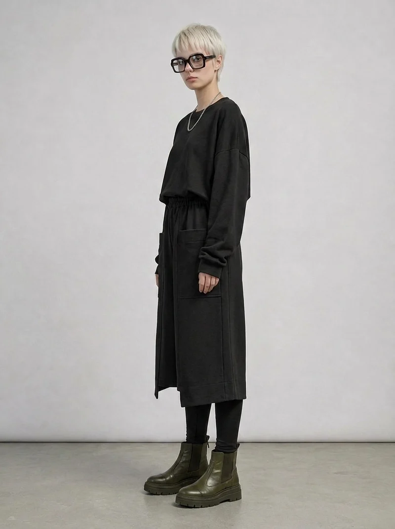 Calf-Length Punk Streetwear Shorts with Pockets