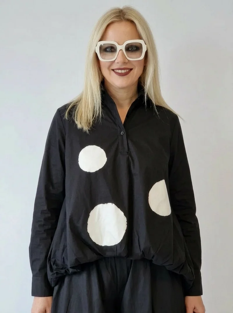 Jazz Up Maxi Polka Dot Shirt