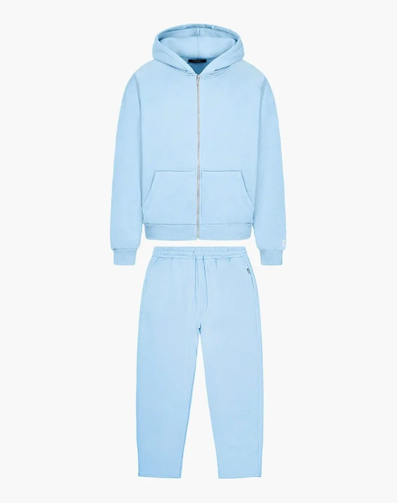 TRACKSUIT SET ZIP-HOODIE (ICE BLUE)