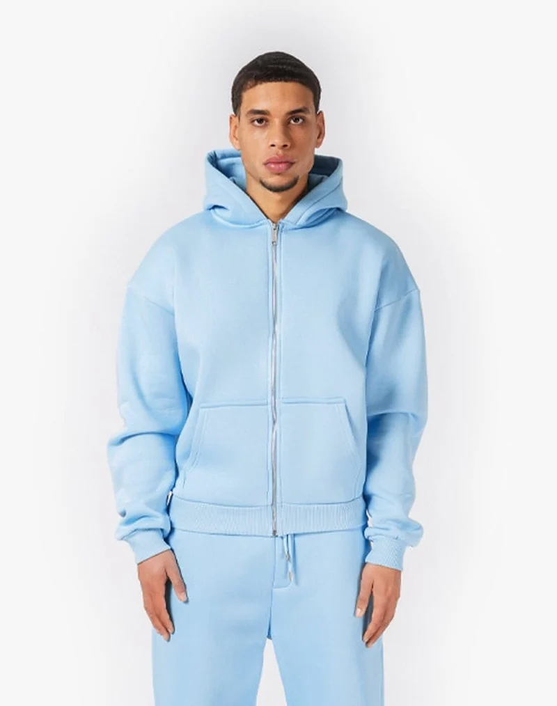 TRACKSUIT SET ZIP-HOODIE (ICE BLUE)