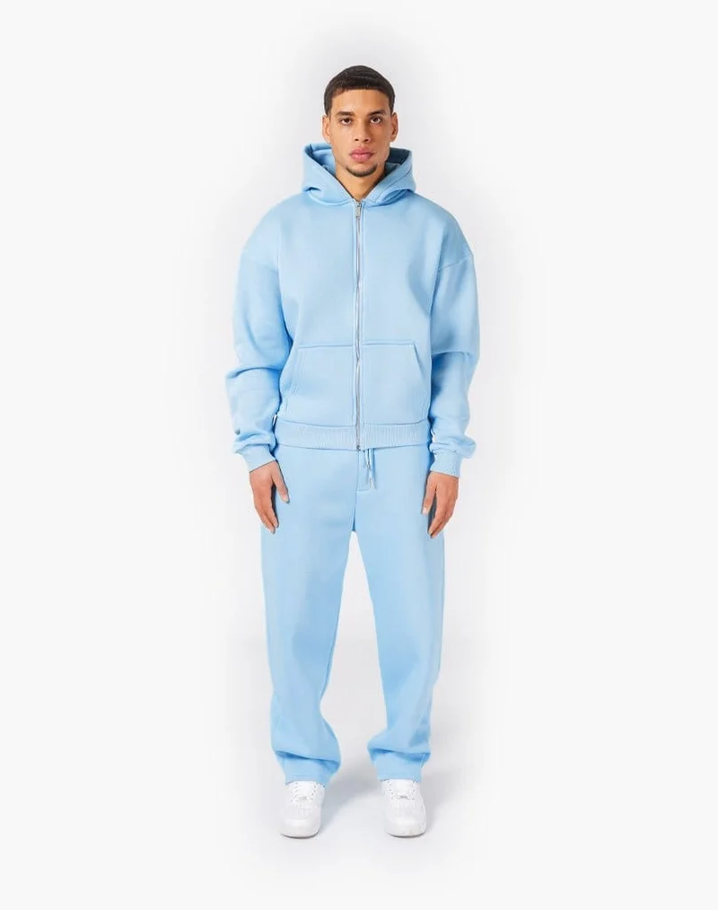 TRACKSUIT SET ZIP-HOODIE (ICE BLUE)