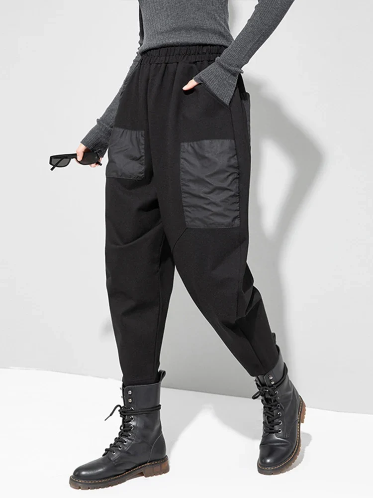 Irregular Utility Tapered Trousers – Black