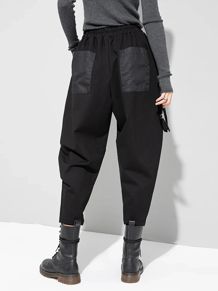 Irregular Utility Tapered Trousers – Black