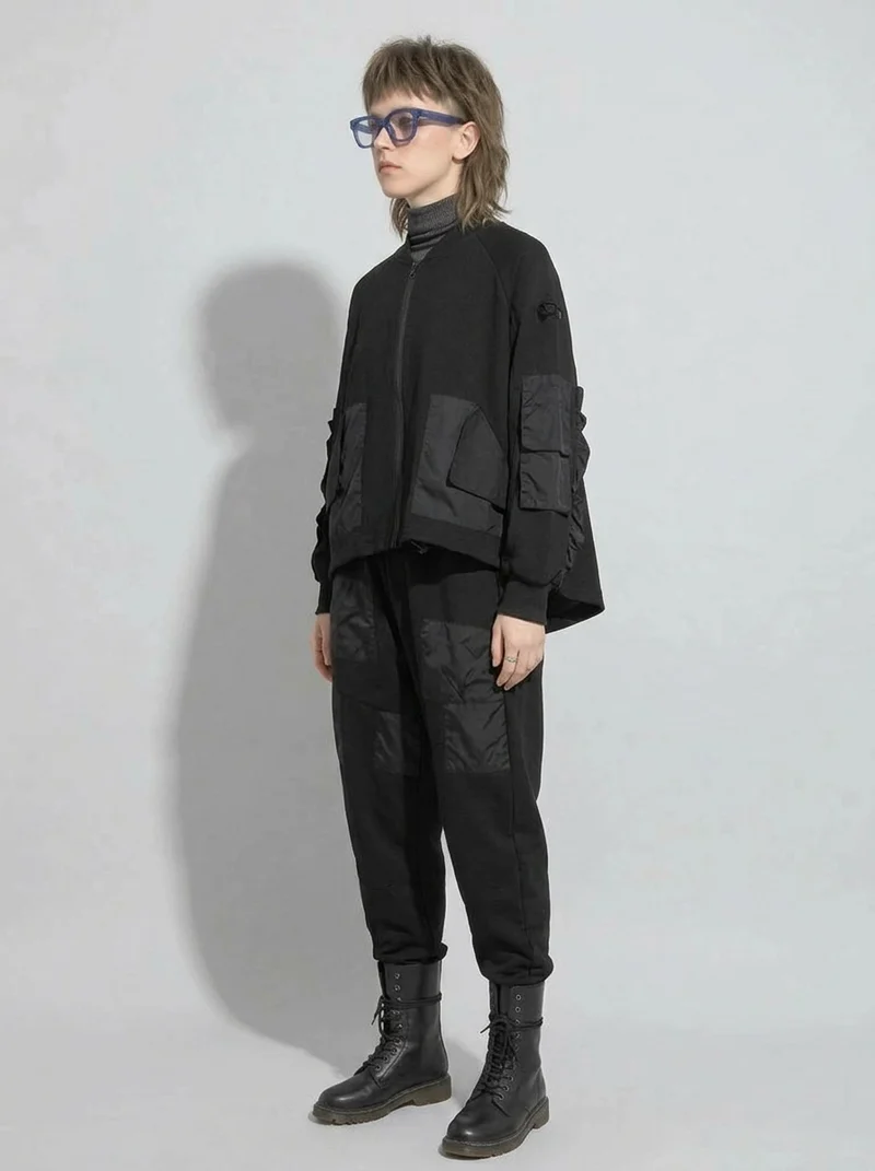 Relaxed Fit Utility Lite Jacket – Black