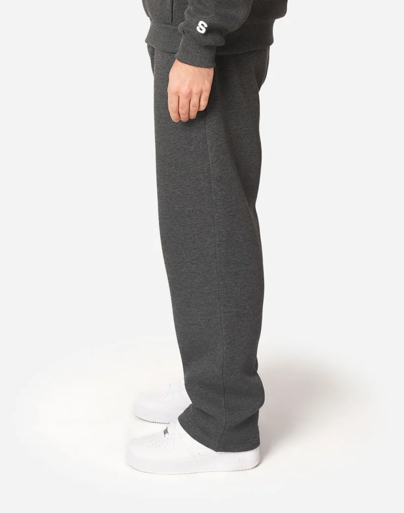 BASIC OPEN LEG JOGGER (DARK GREY MELANGE)