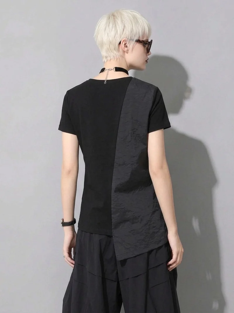 Casual Edge Asymmetrical Wrap T-Shirt