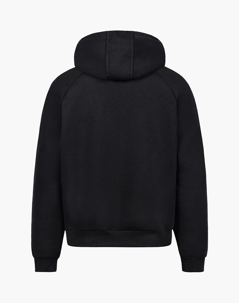 RAGLAN ZIP-HOODIE (BLACK)