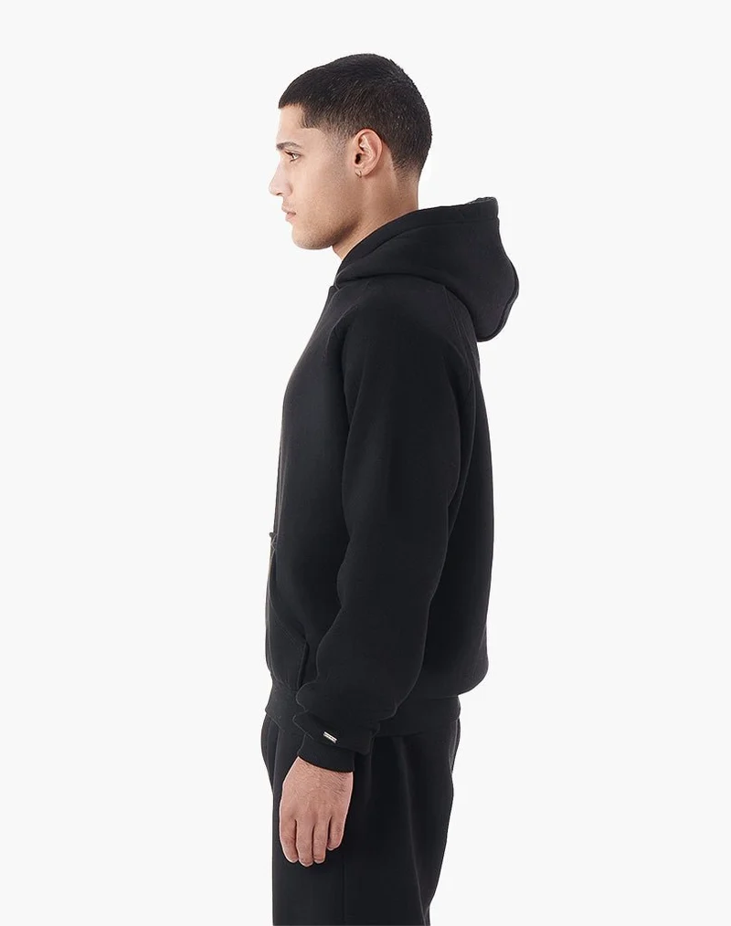 RAGLAN ZIP-HOODIE (BLACK)