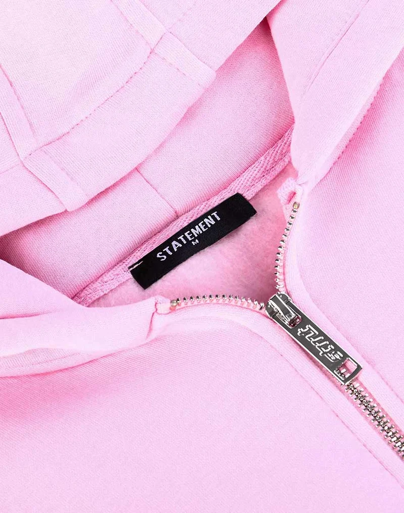 RAGLAN ZIP-HOODIE (PINK)