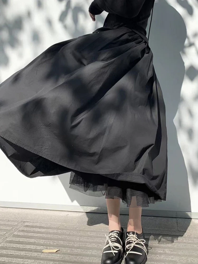 Gothic Flow Midi Skirt