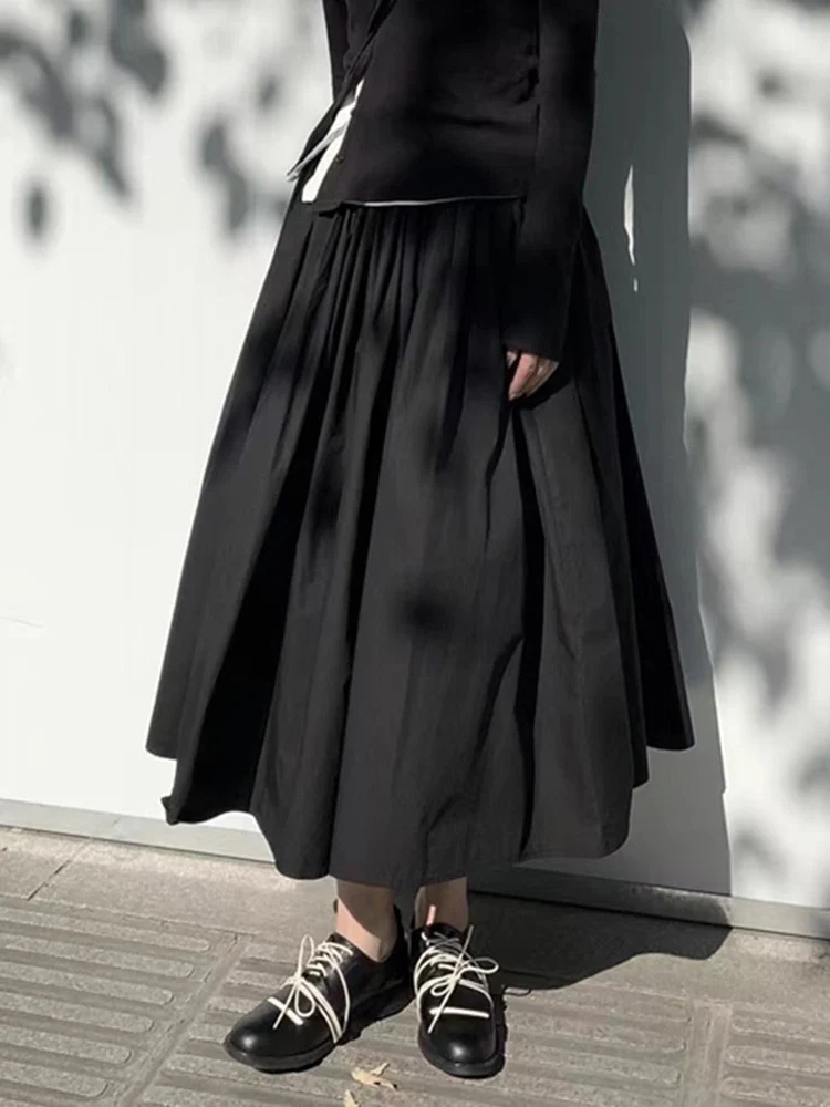 Gothic Flow Midi Skirt