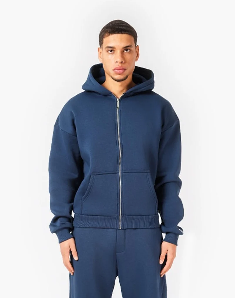 BASIC ZIP-HOODIE (DARK BLUE)