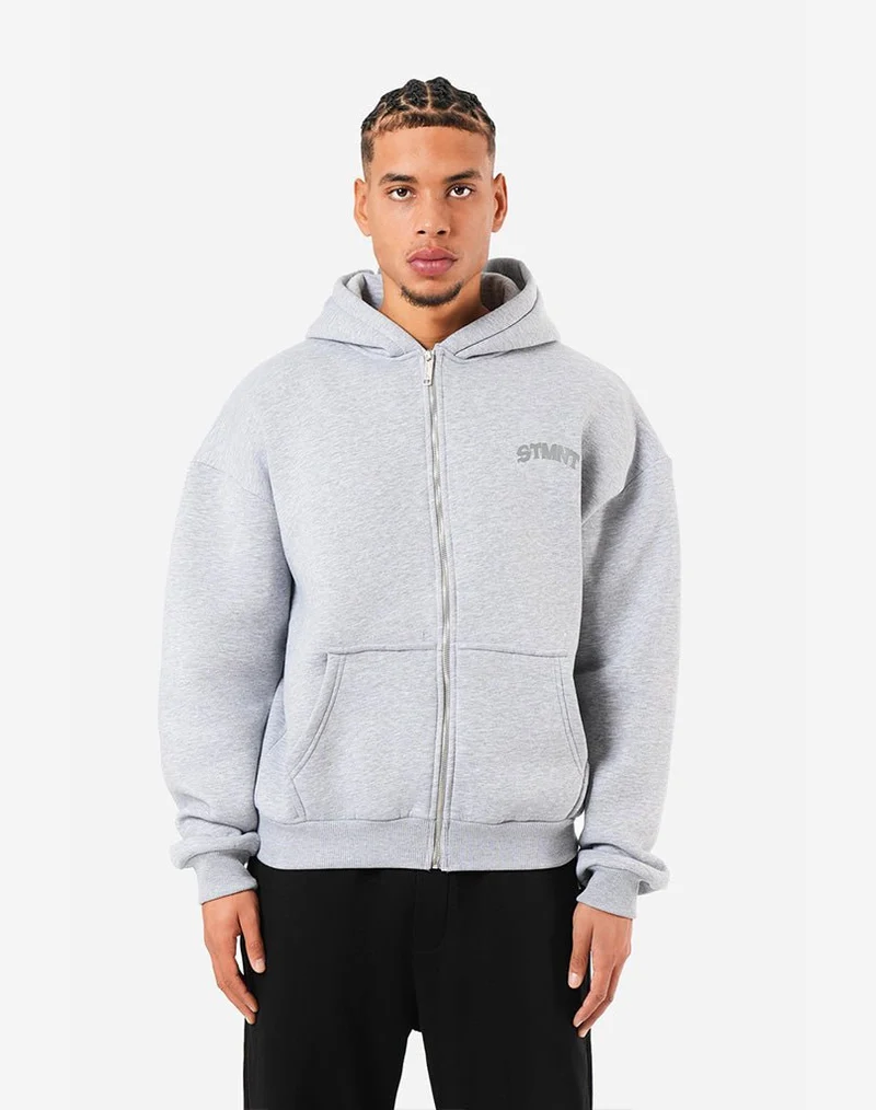 CHAMPION ZIP-HOODIE (GREY MELANGE)