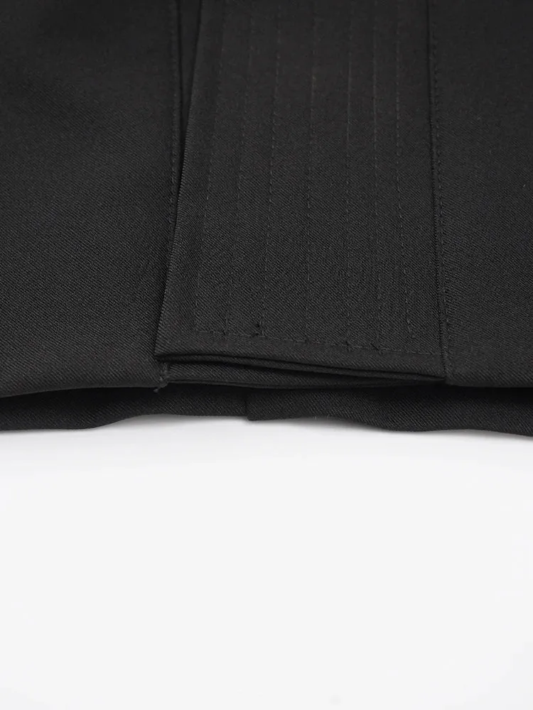 Casual Minimal Goth Sequins Embroidery Vest