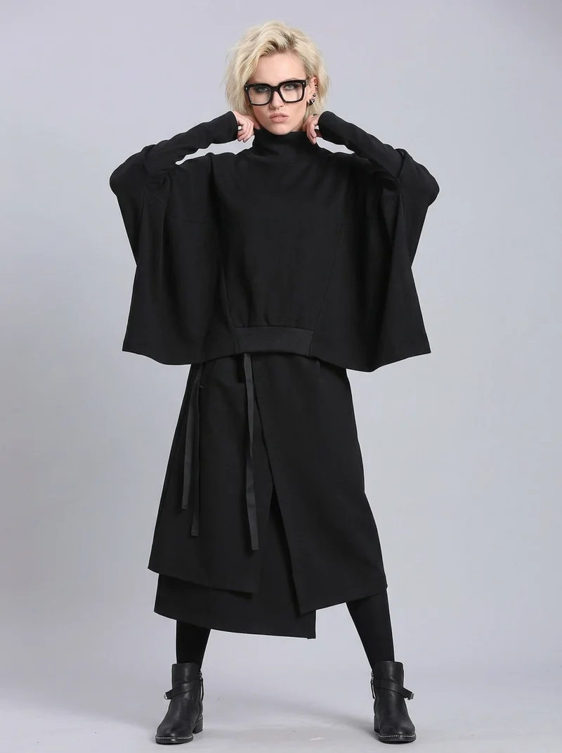 Exclusive Simple Moderne Batwing Pullover
