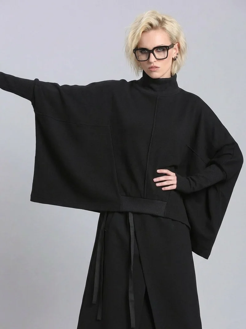 Exclusive Simple Moderne Batwing Pullover