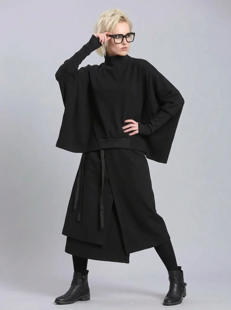Exclusive Simple Moderne Batwing Pullover