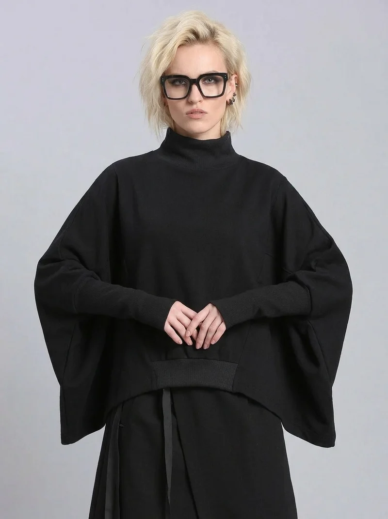 Exclusive Simple Moderne Batwing Pullover
