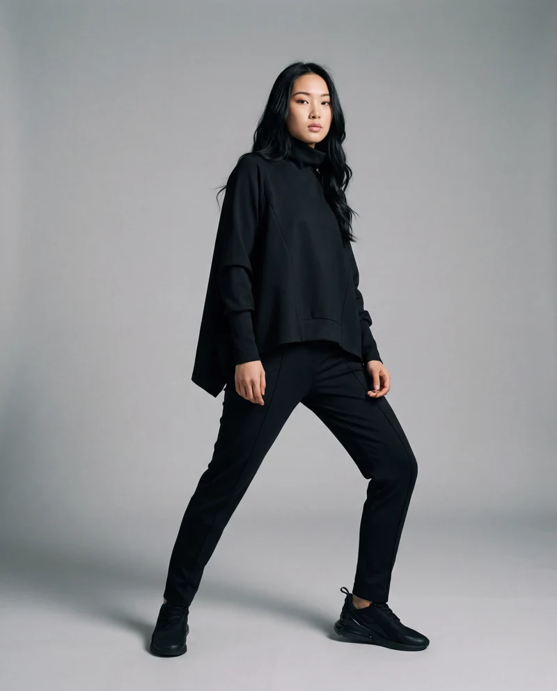 Exclusive Simple Moderne Batwing Pullover