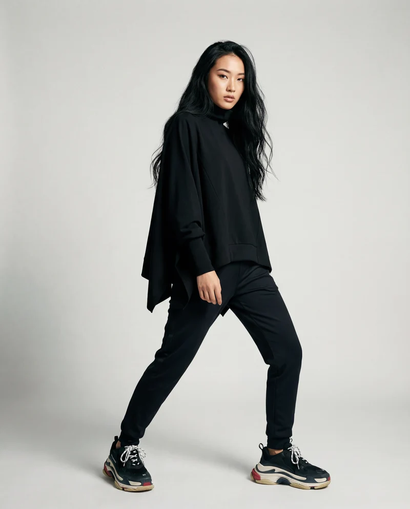 Exclusive Simple Moderne Batwing Pullover