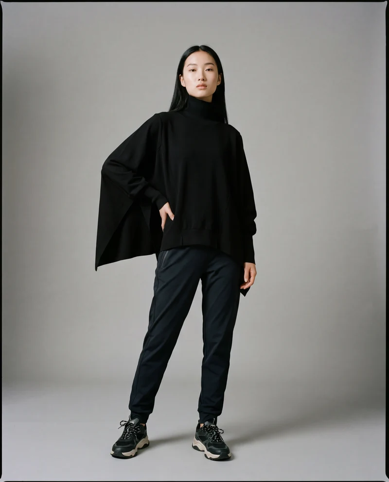 Exclusive Simple Moderne Batwing Pullover