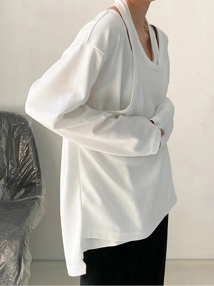 Relaxed Layered Long Sleeve Shirt