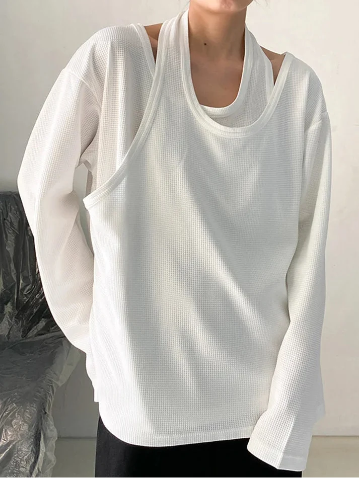 Relaxed Layered Long Sleeve Shirt