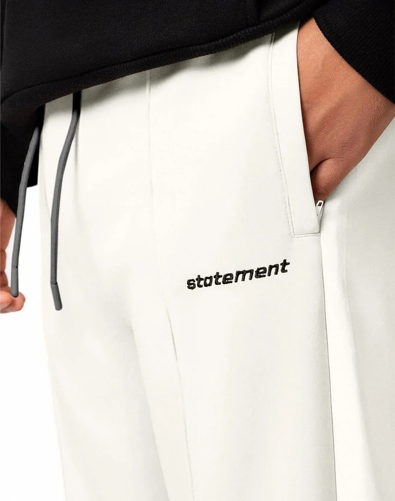BASIC WIDE TRACKPANTS (CREAM WHITE)