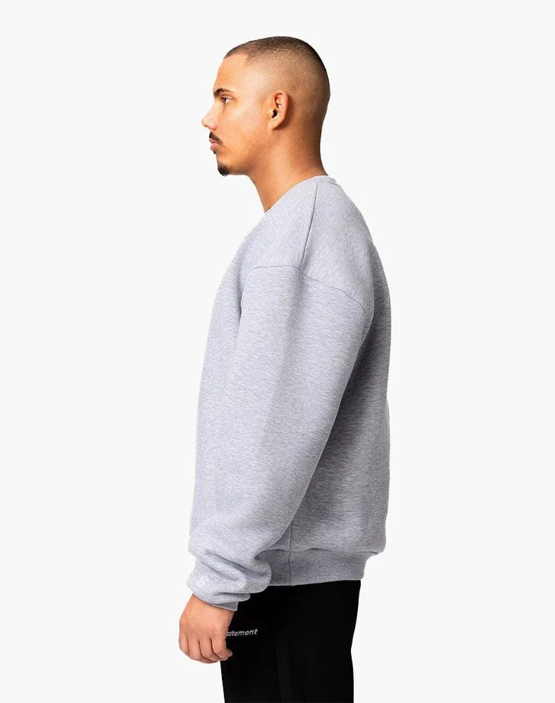 BASIC SWEATER (GREY MELANGE)