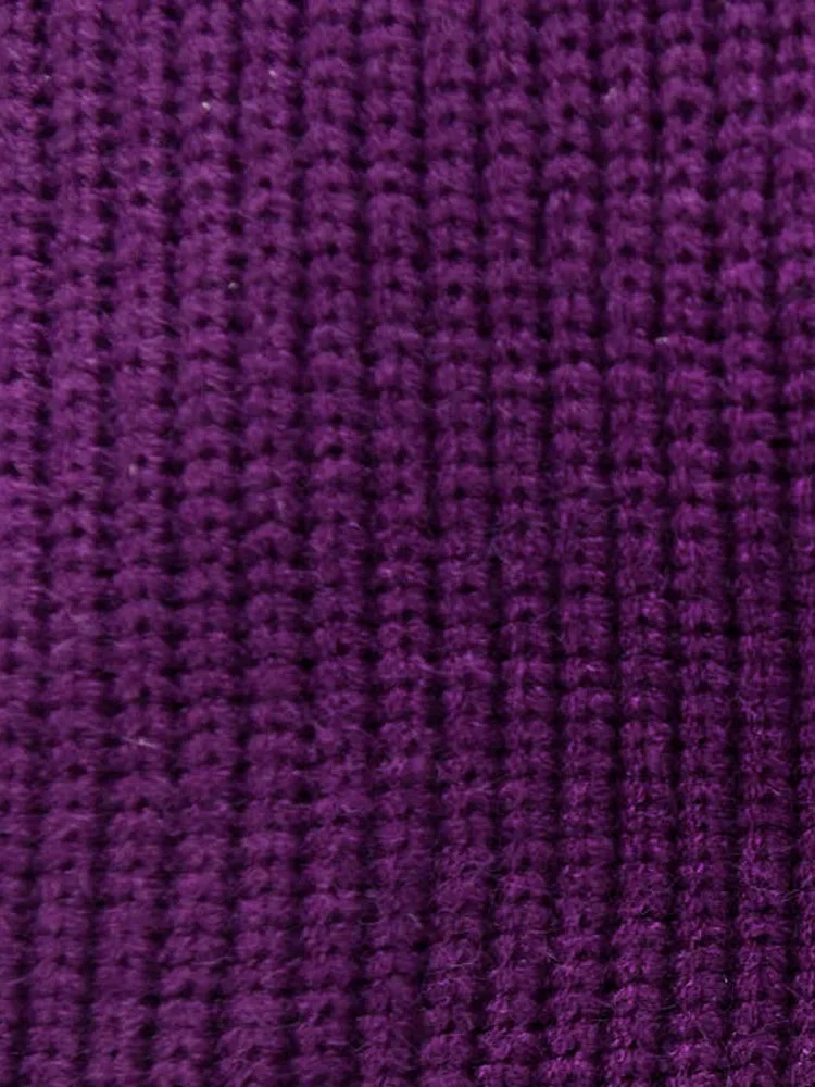 Maxi Split Purple Turtleneck Pullover