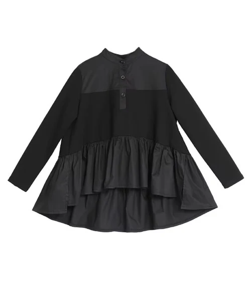 Punky Asymmetrical Ruffle Pullover