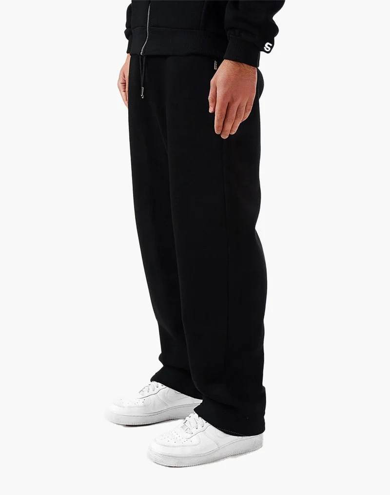 BASIC OPEN LEG JOGGER (BLACK)