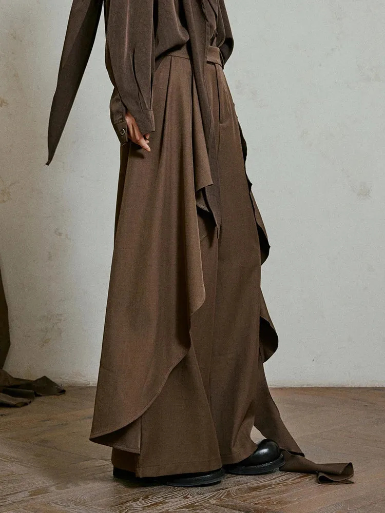 Irregular Draped Trousers