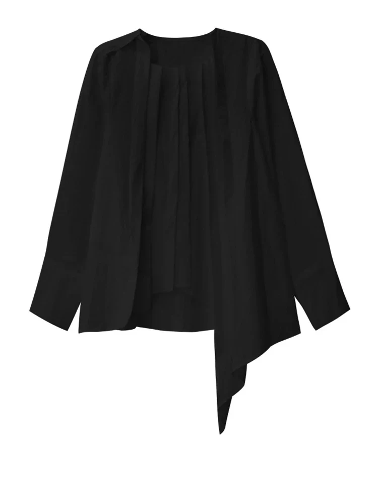 Asymmetric Pleated Blouse
