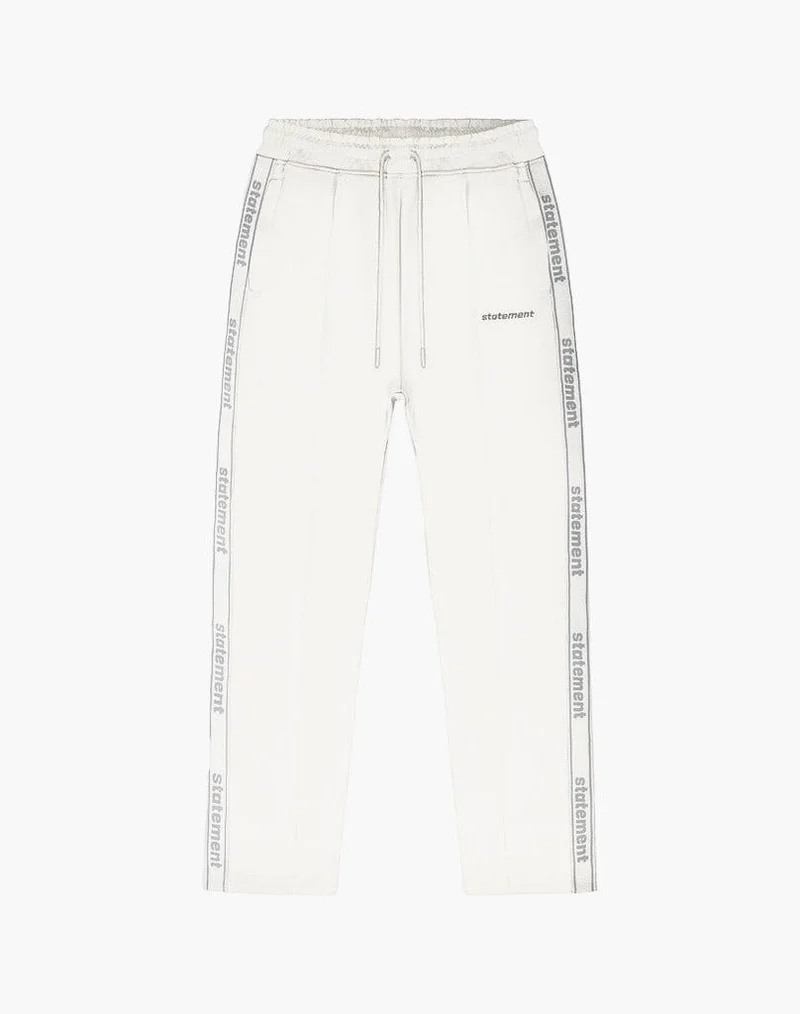 STRIPE WIDE TRACKPANTS (CREAM WHITE)