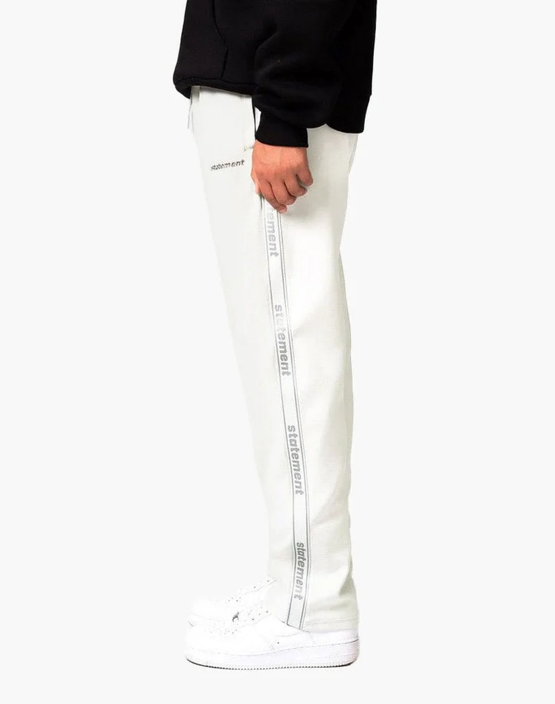 STRIPE WIDE TRACKPANTS (CREAM WHITE)