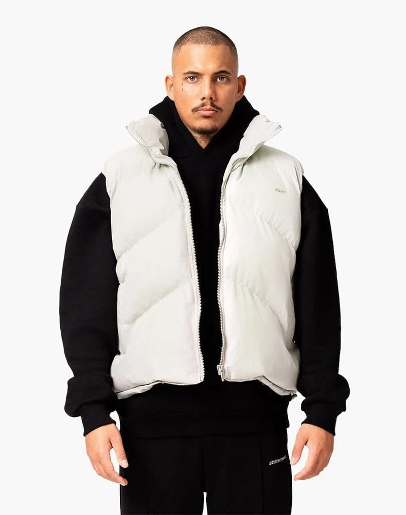 STMT PUFFER VEST (CREAM WHITE)