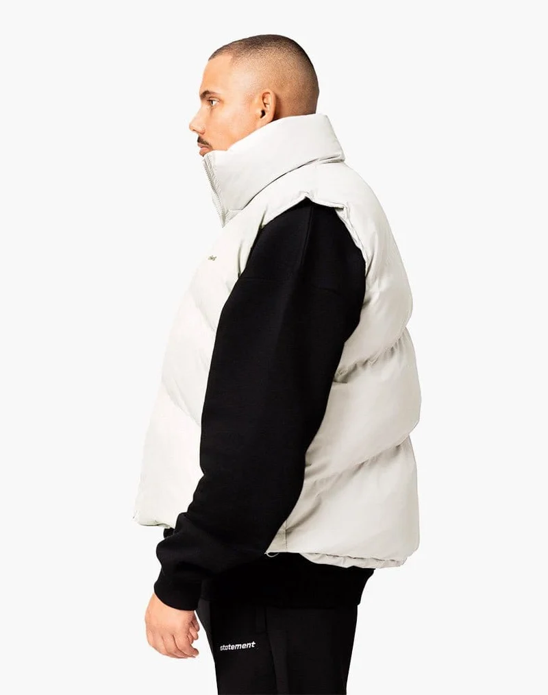 STMT PUFFER VEST (CREAM WHITE)