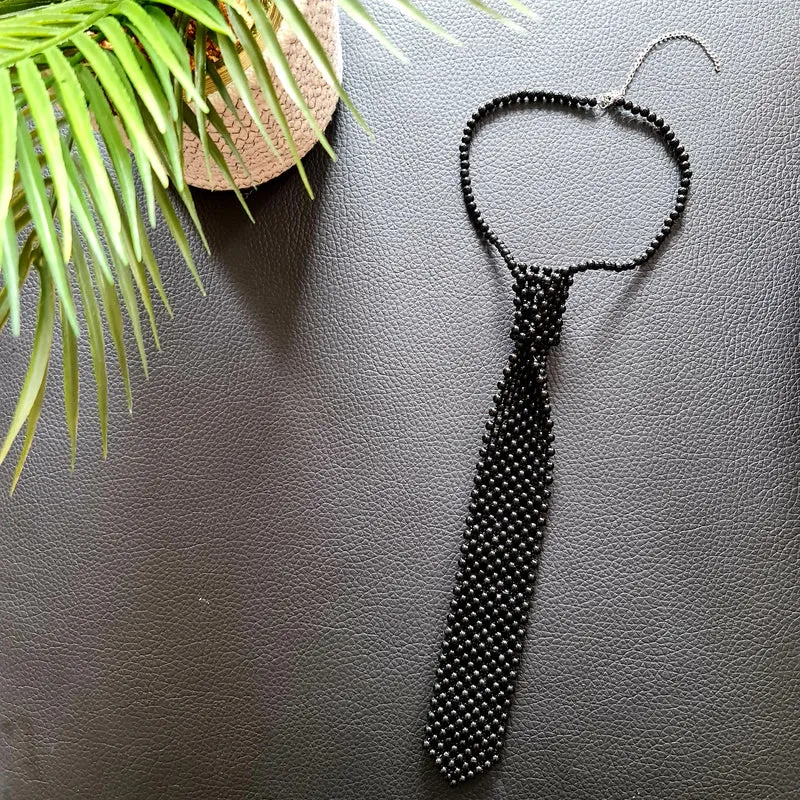 Perlu Drauge Black Tie Necklace
