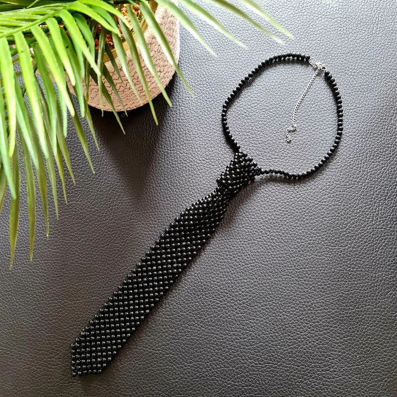 Perlu Drauge Black Tie Necklace