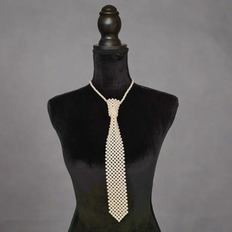 Perlu Drauge White Office Punk Style Neck Tie