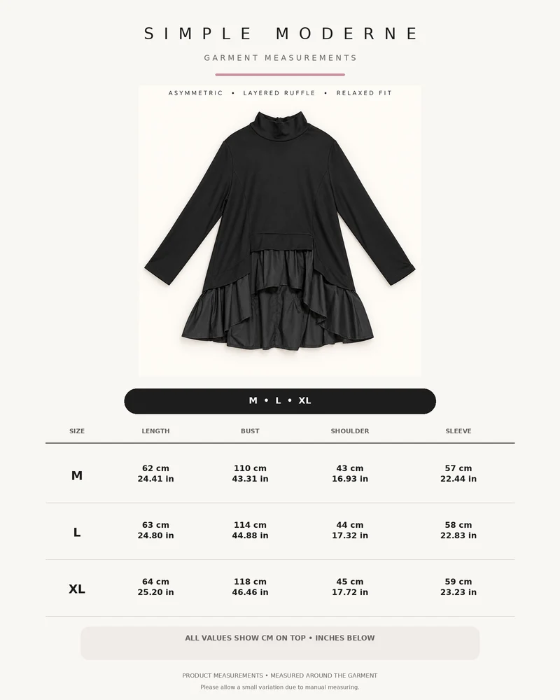Emignute Asymmetrical Ruffled Sweatshirt