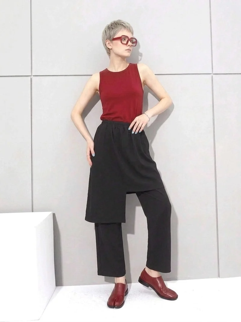 Re-launch Jazz up Irregular Design Capri Pants