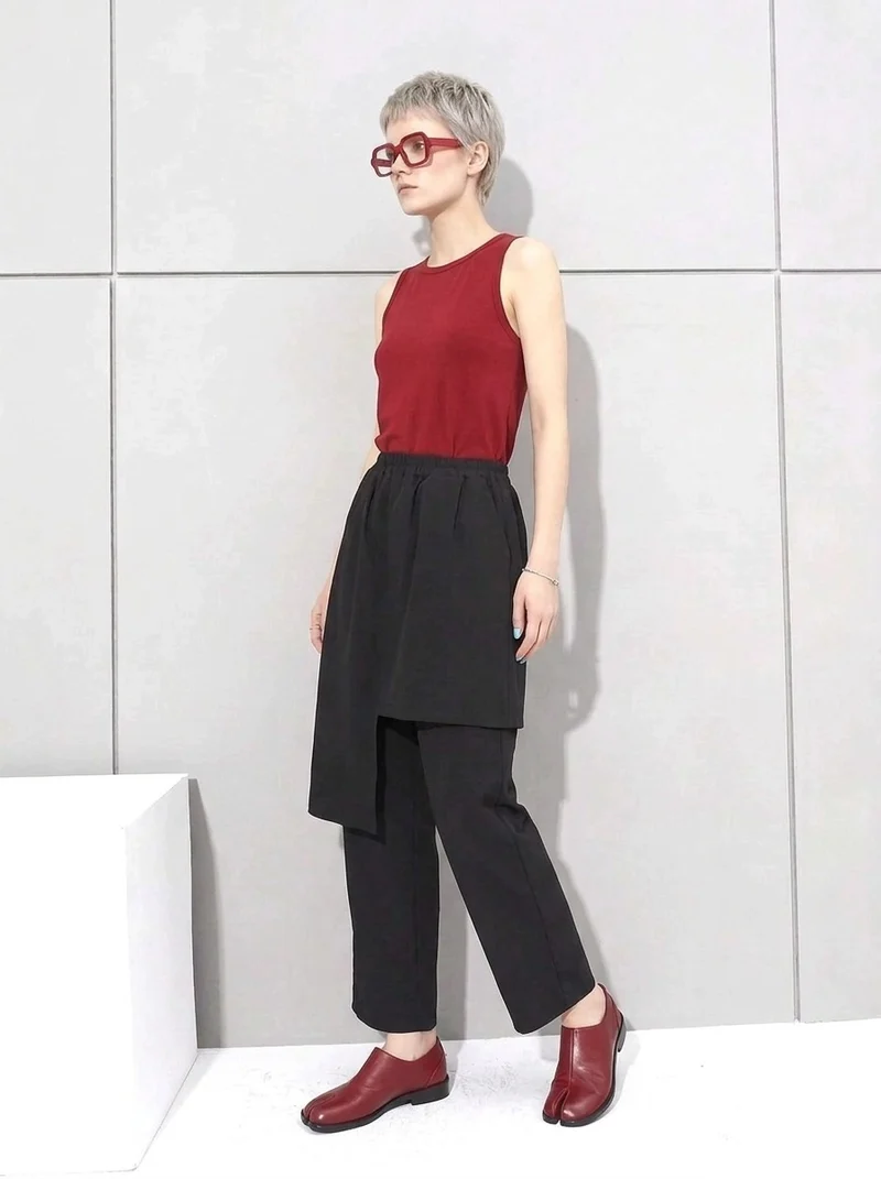 Re-launch Jazz up Irregular Design Capri Pants