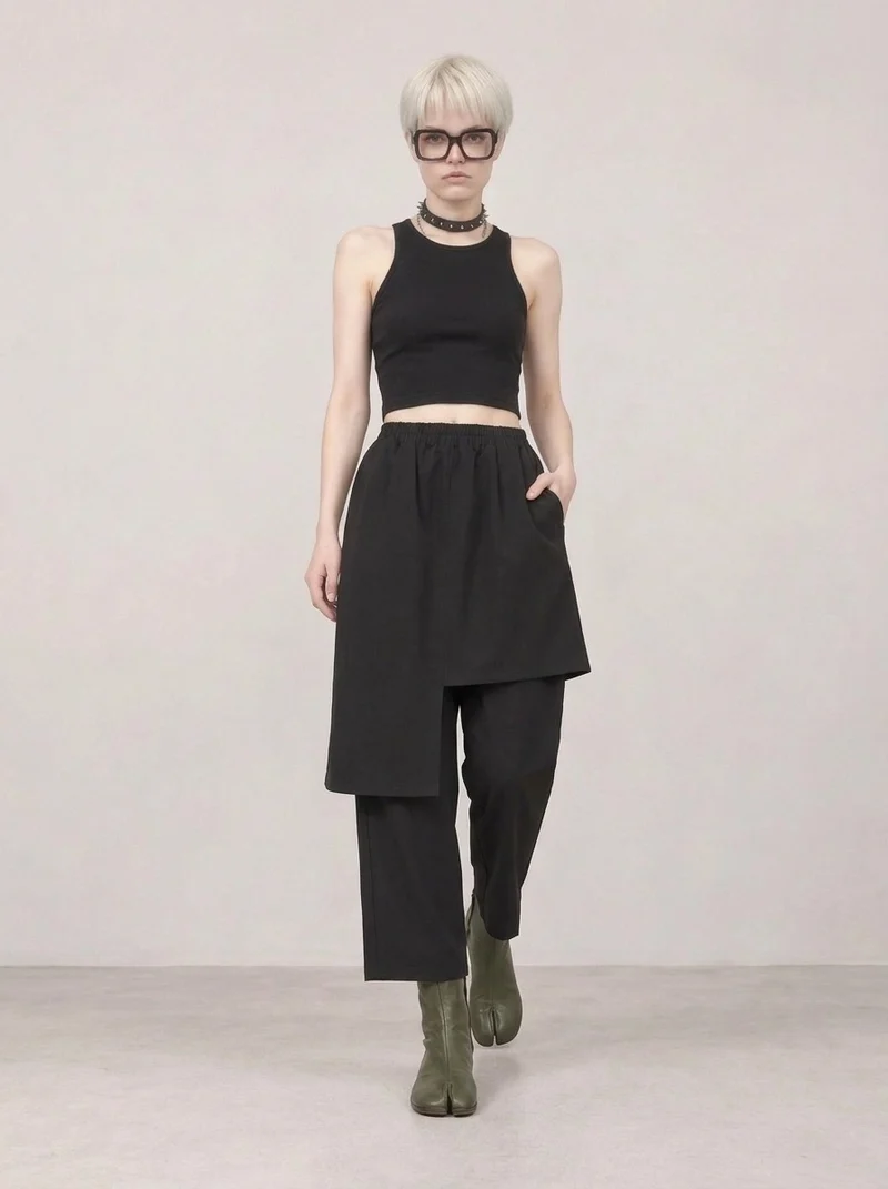 Re-launch Jazz up Irregular Design Capri Pants