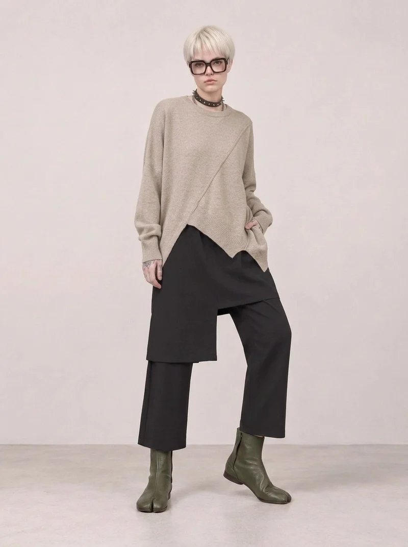 Re-launch Jazz up Irregular Design Capri Pants