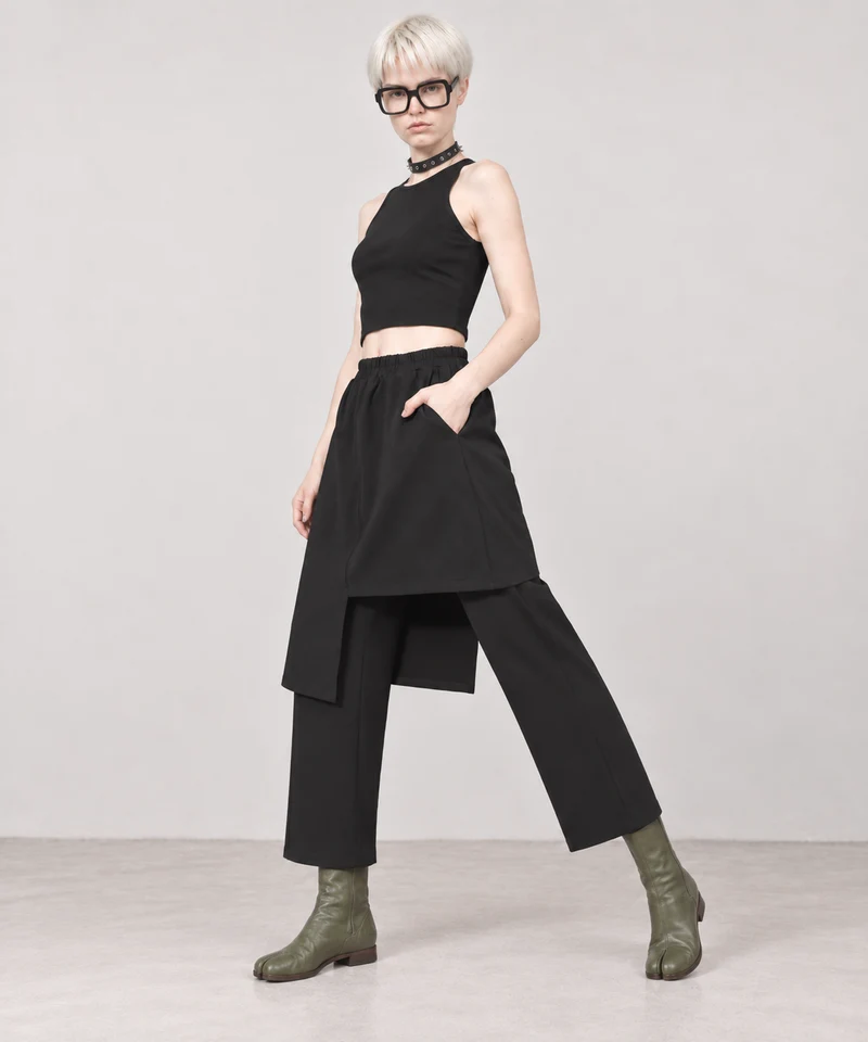 Re-launch Jazz up Irregular Design Capri Pants