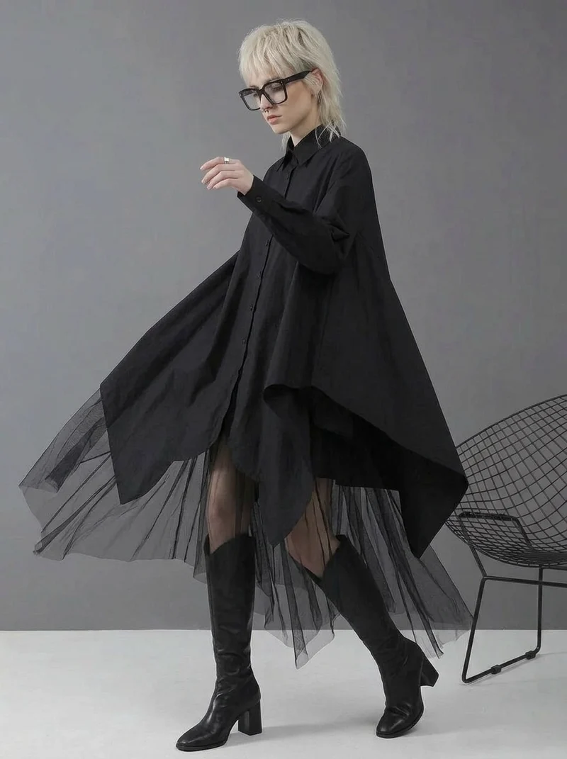 Mano Gote Irregular Design Shirt